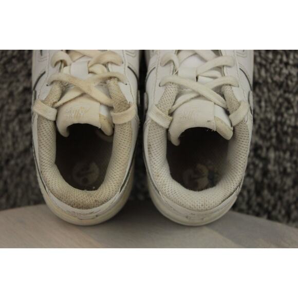 Nike Air Force 1 Toddler 7C White Leather Low Sneakers Classic Casual - Picture 6 of 8
